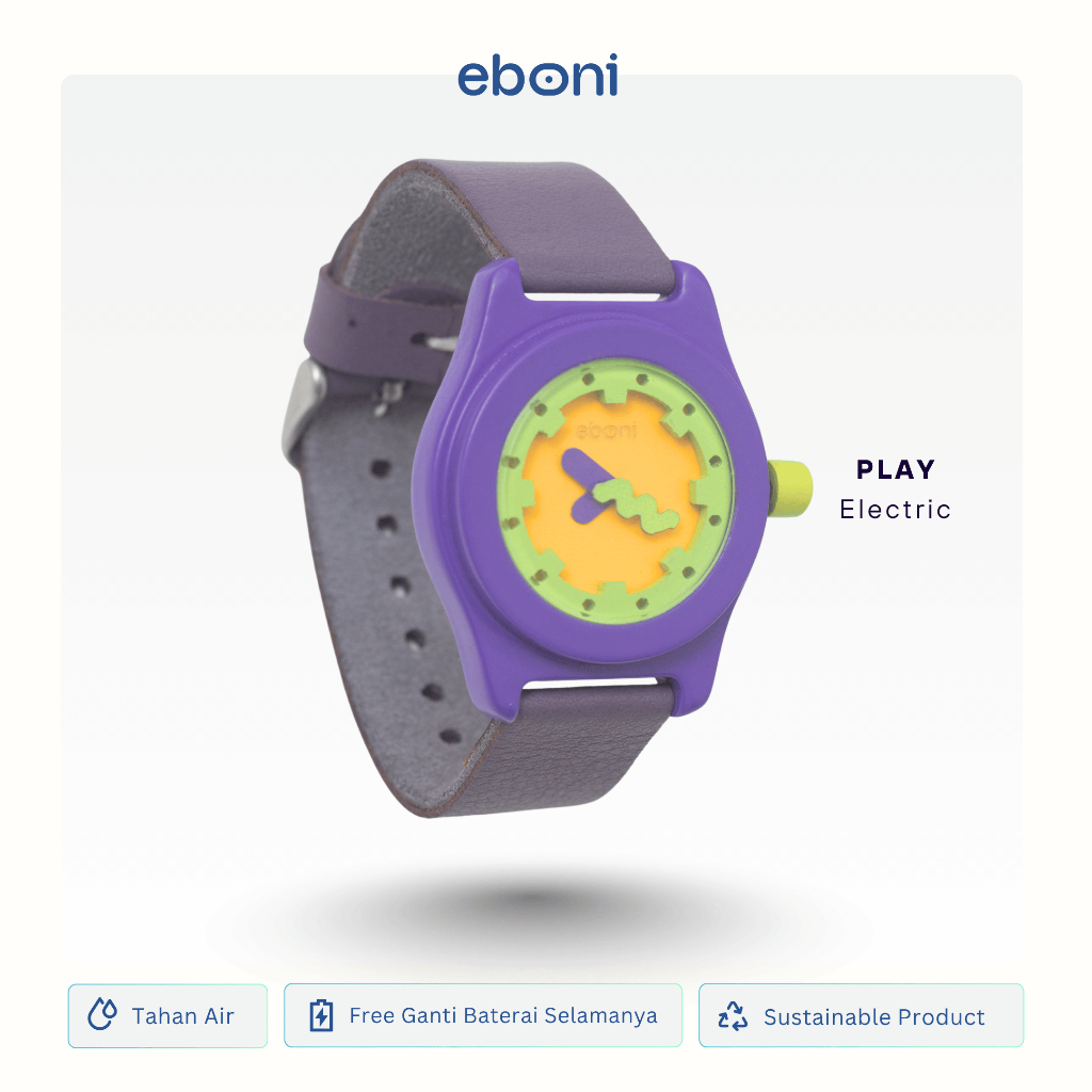 Eboni Jam Tangan Kayu Play - Electric