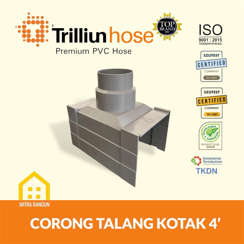Corong Talang Kotak 4 inchi Trilliun
