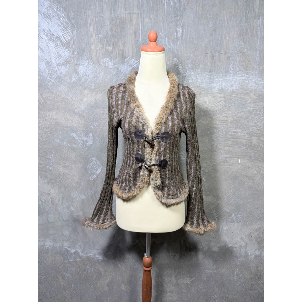 Y2K Women Japanese Fur Knitwear Tops