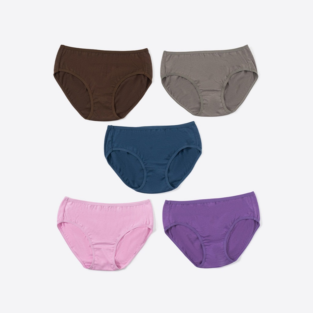 Young Curves Panty Pack Velvet Cotton Midi C04-100732MIX