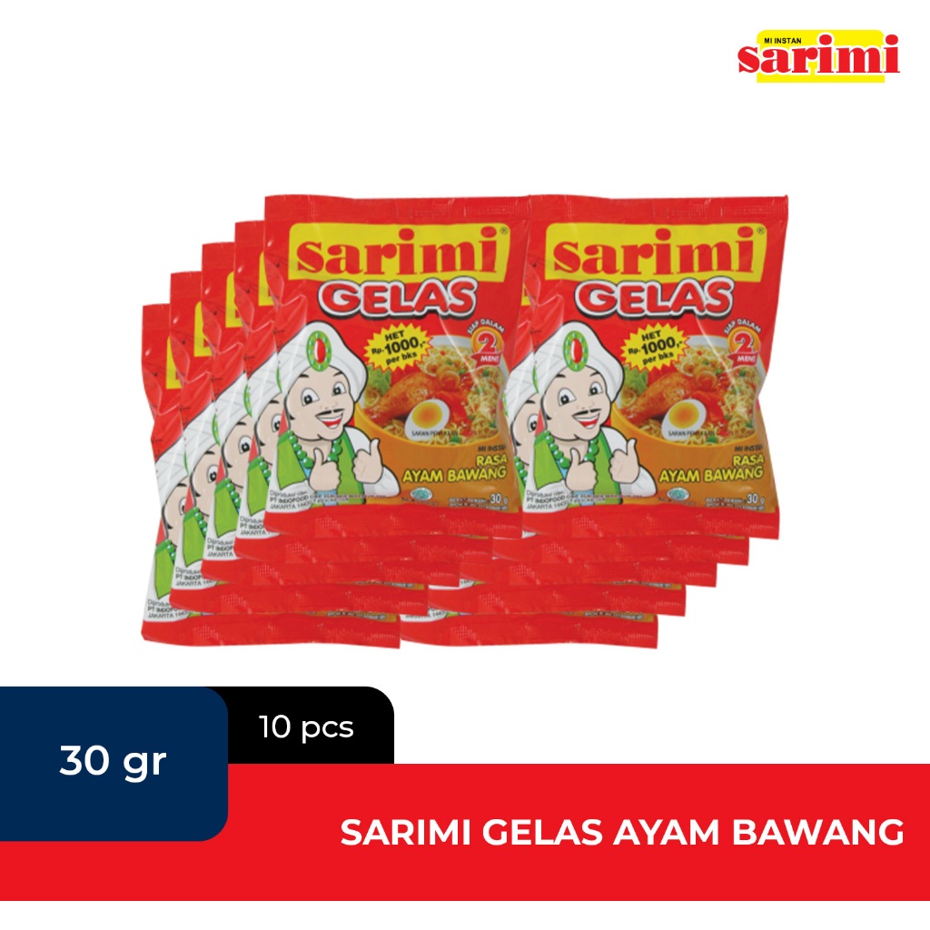 Sarimi Gelas Ayam Bawang 27g Isi 10 Pcs Mie Instan Gelas