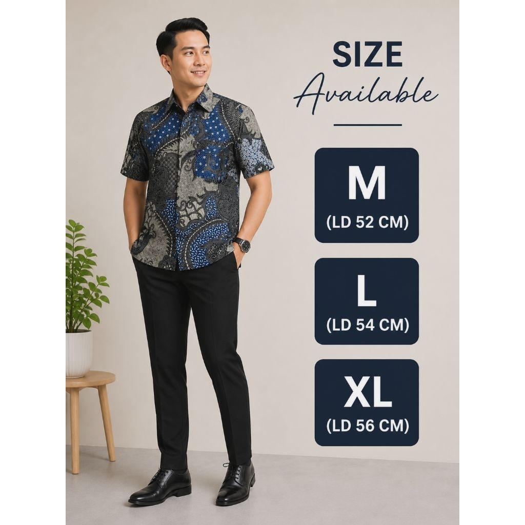 Hem Batik Lengan Pendek Prima Batik Naga Mas