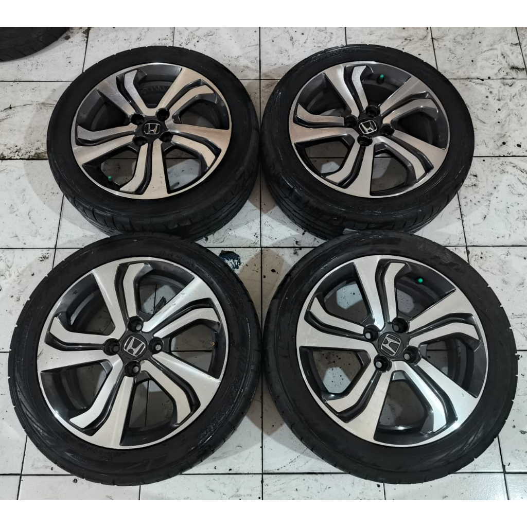 VELG OEM ORIGINAL HONDA CITY RING 16 LEBAR 6 PCD 4X100 G/P PLUS BAN GT 195 50 r16 COCOK BUAT BRIO JA