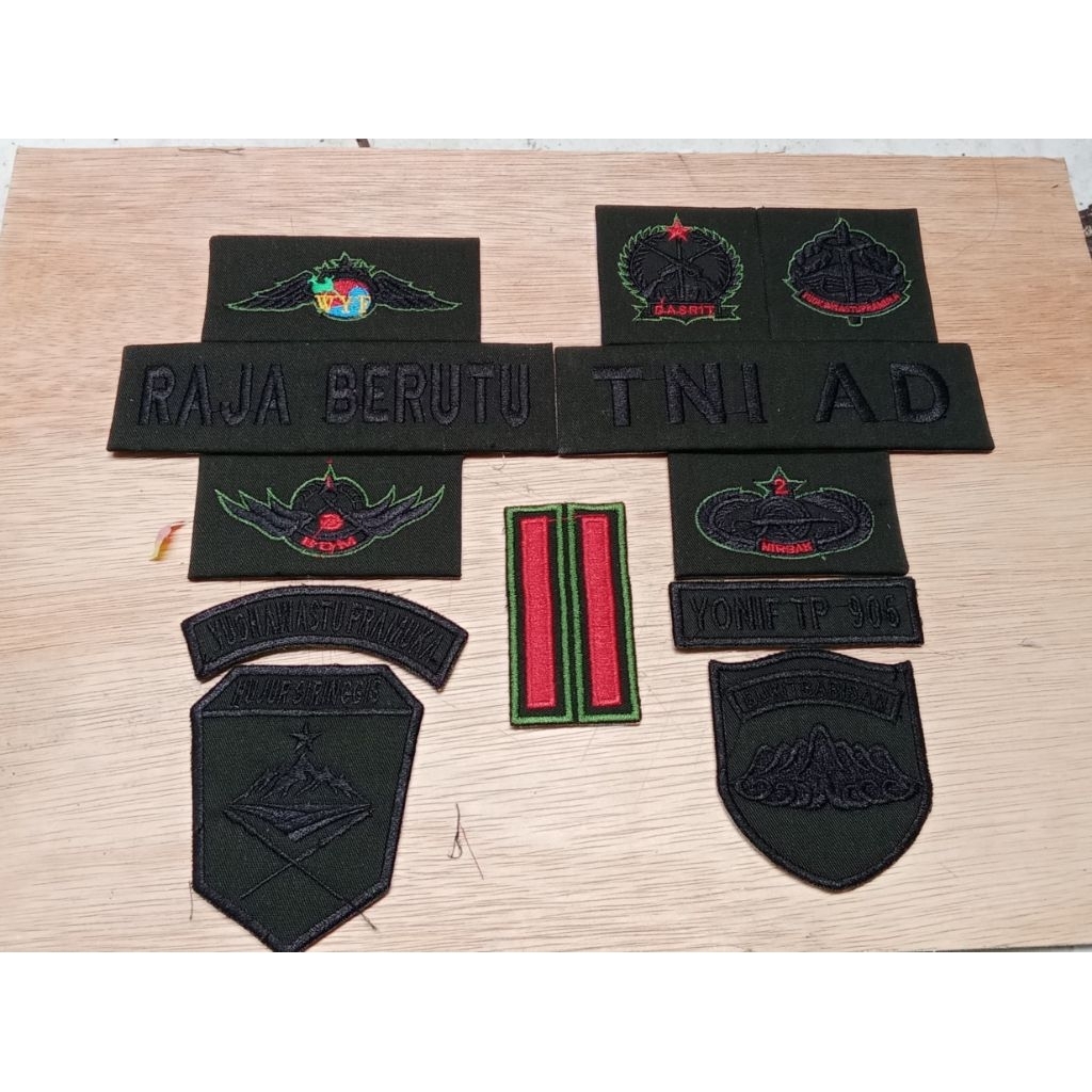 ATRIBUT TNI BRIVET TNI AD AU MALVINAS PERKERAS KAIN