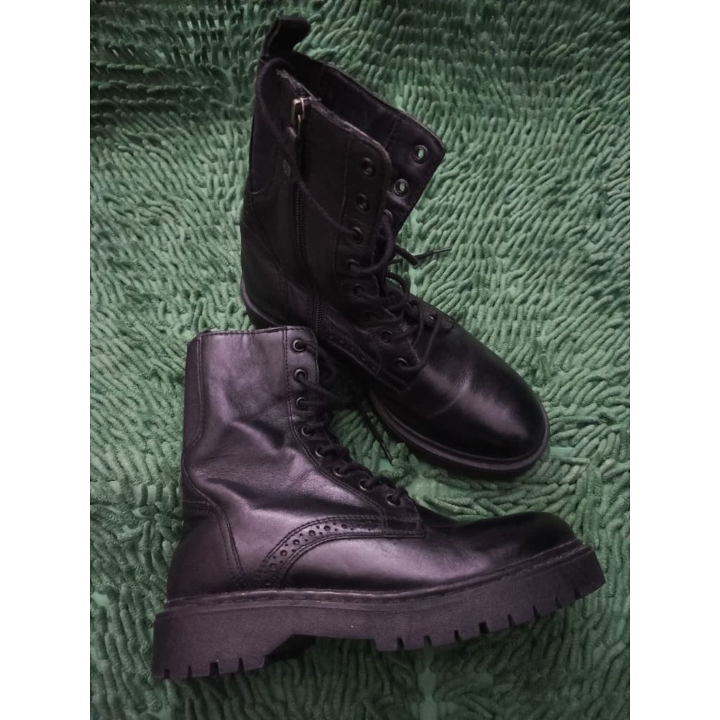 sepatu boots ziper geox italong kulit asli size 38