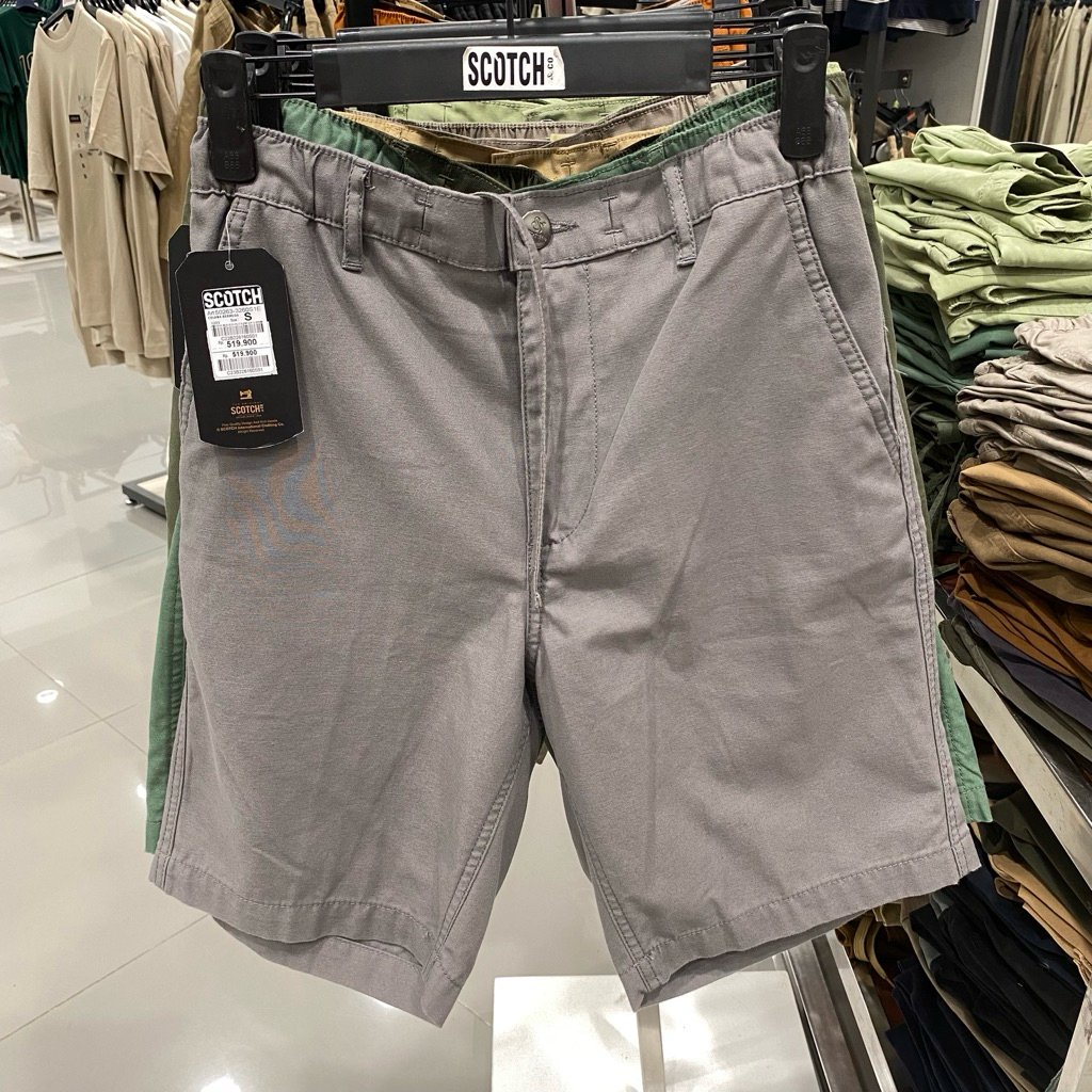 Scotch & co celana chino pendek pria dengan pinggang karet size S-XL