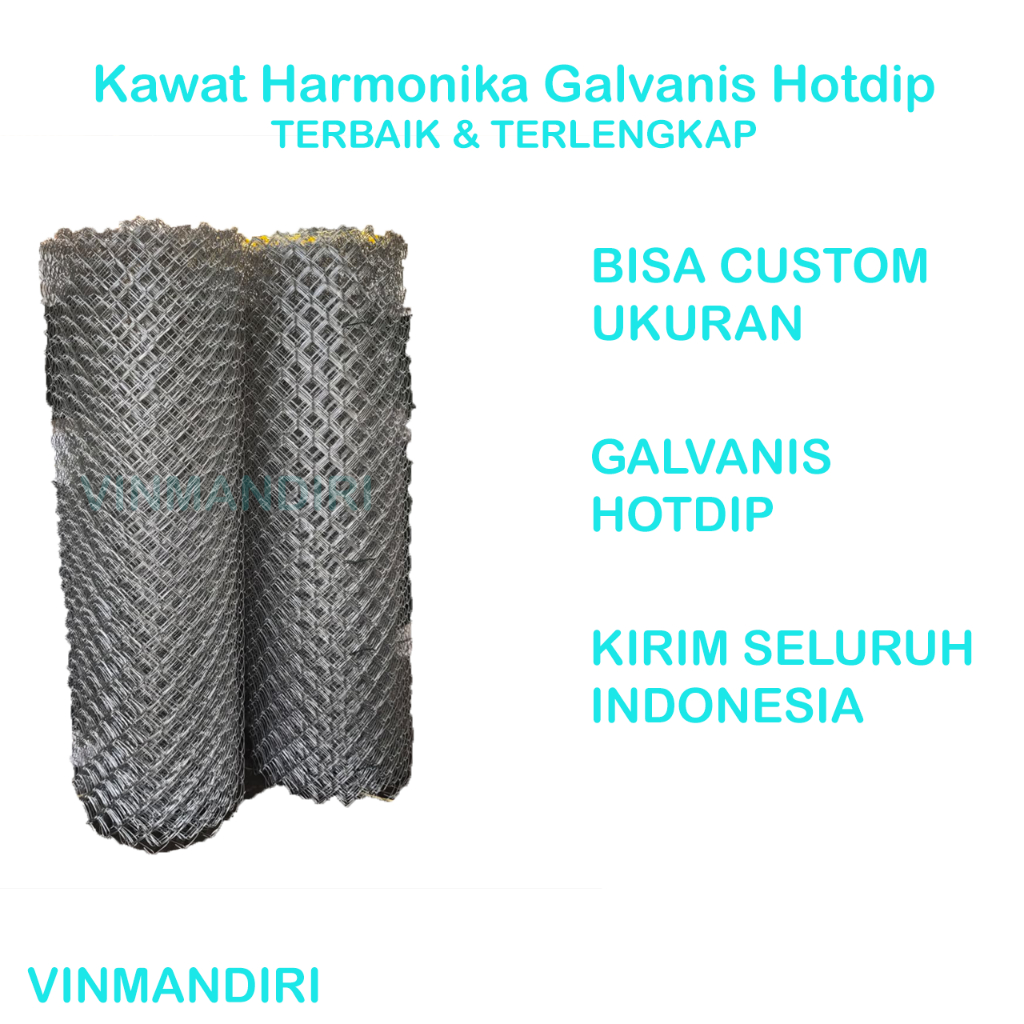 Kawat Harmonika Tinggi 1 Meter Panjang 25 Meter