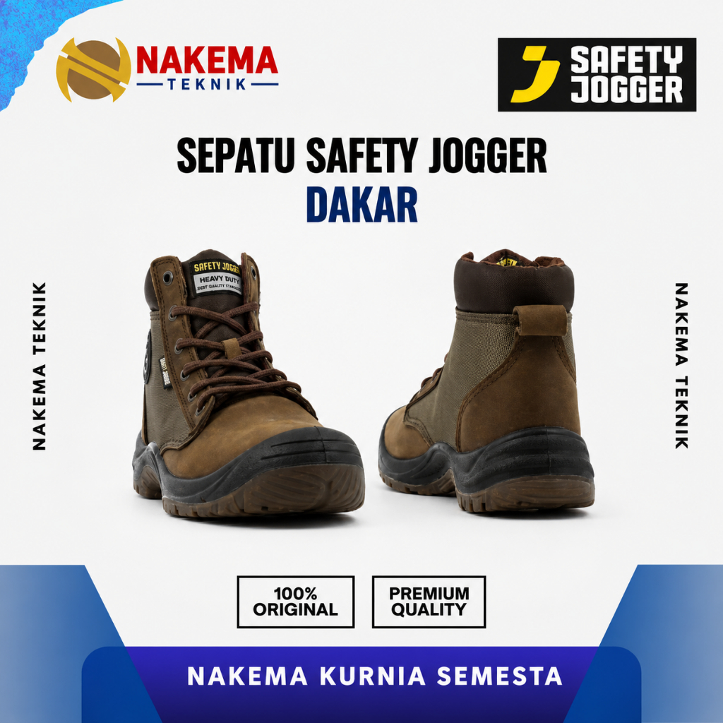 SEPATU JOGGER DAKAR S3 BROWN, 100% ORIGINAL, SEPATU SAFETY JOGGER DAKAR S3