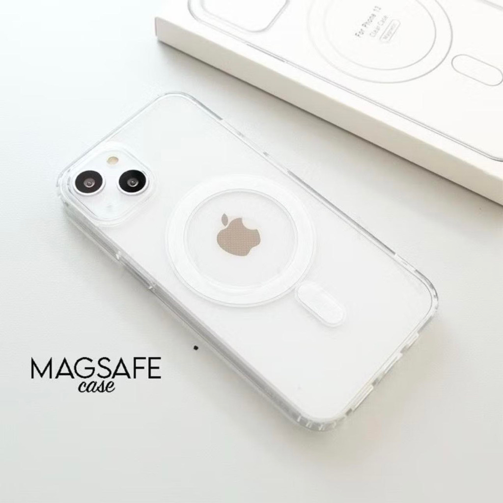 Clear Case MagSafe iPhone – Transparan Premium | Anti Kuning | Shockproof | Support Wireless Chargin