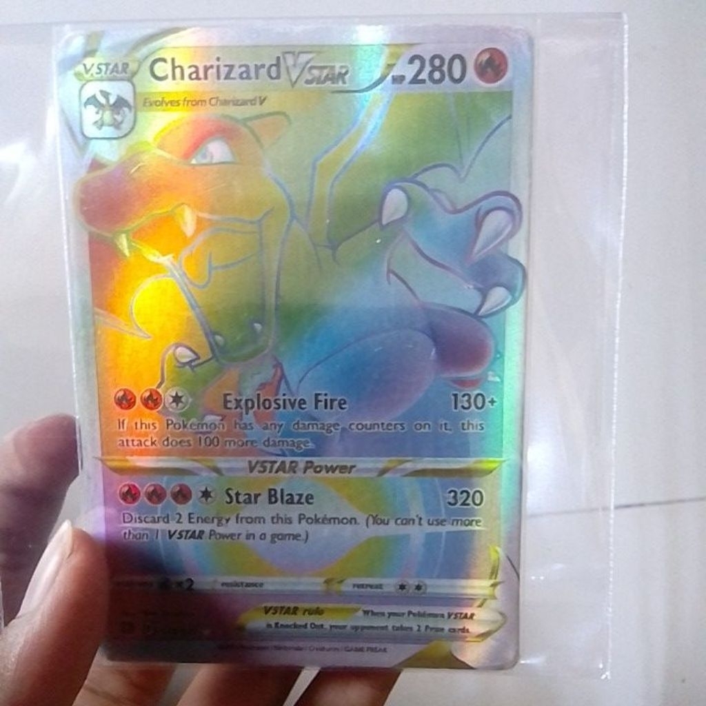 kartu pokemon charizard vstar pelangi
