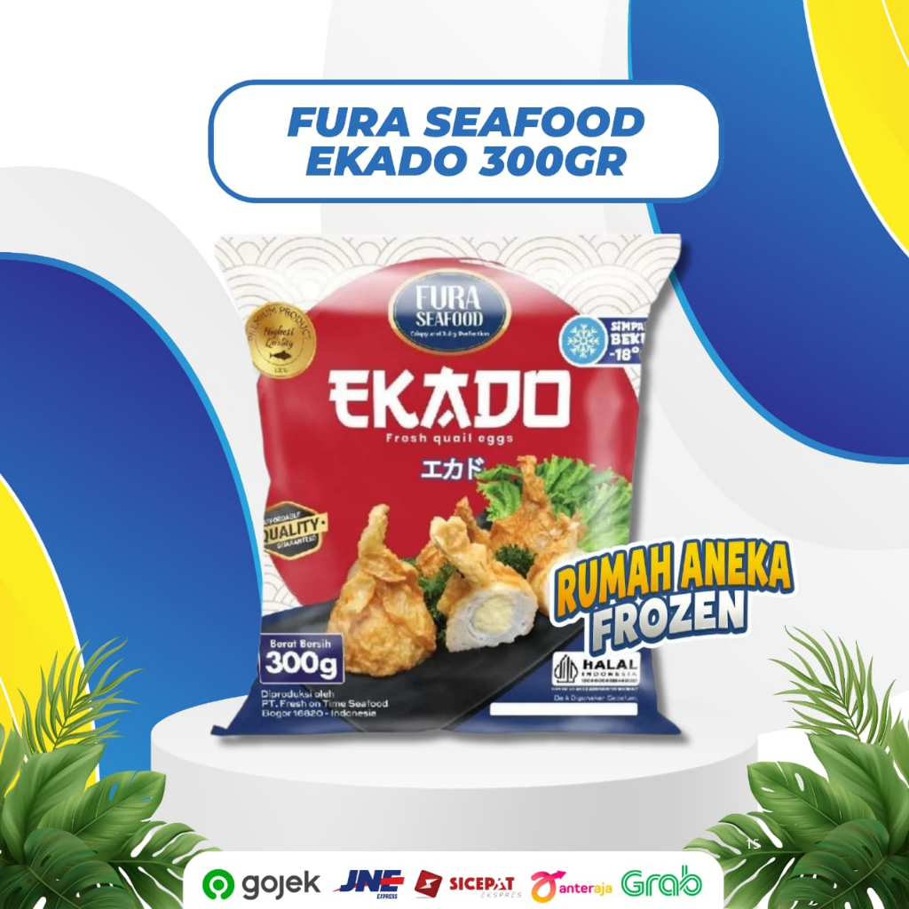 Fura Seafood EKADO 300gr ISI 10pcs Olahan Ikan ISI Telur Puyuh Halal