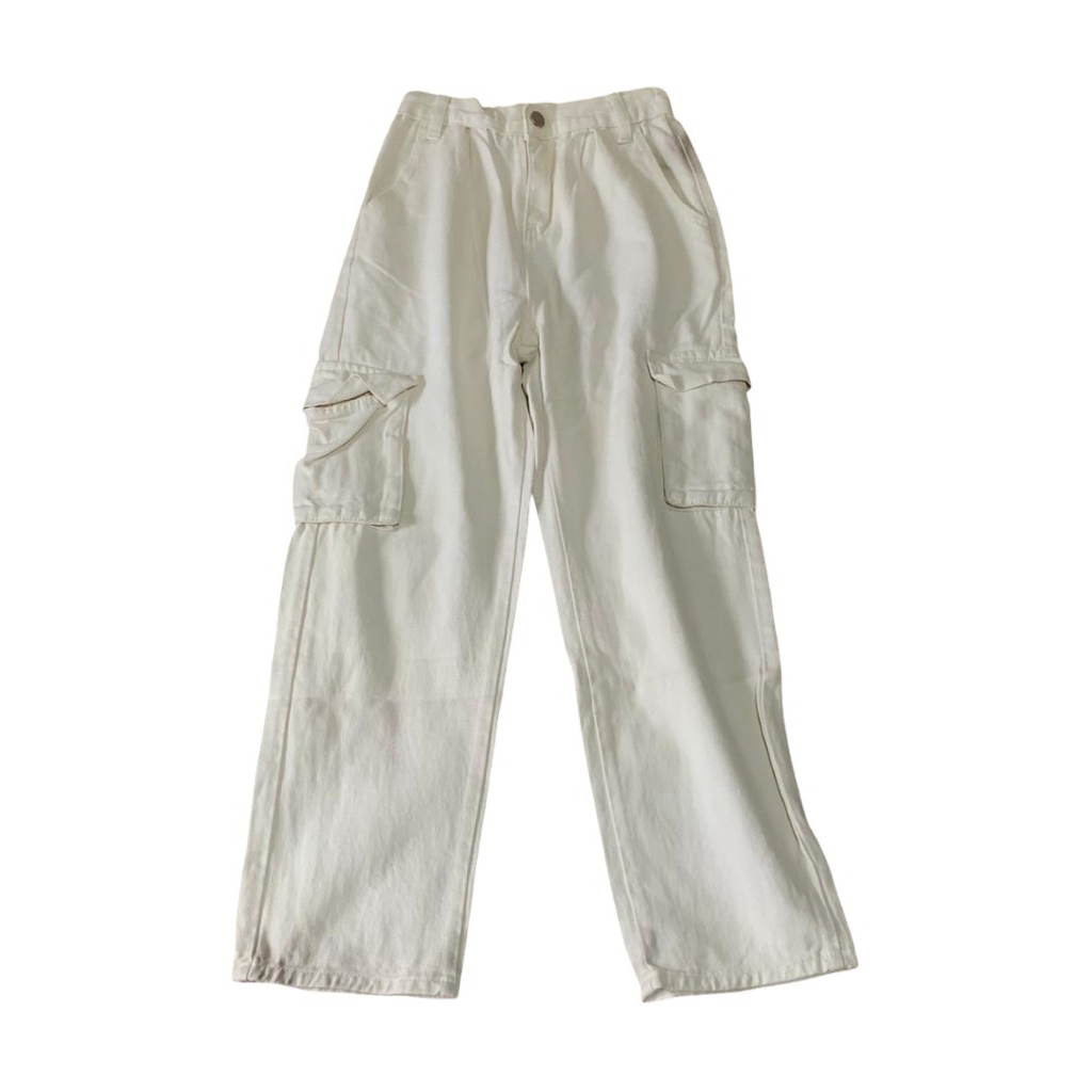 Cargo Jeans Broken White