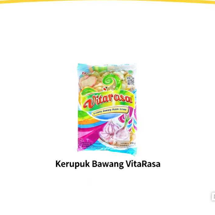 Krupuk Vitarasa bawang Warna Warni Mentah Repack