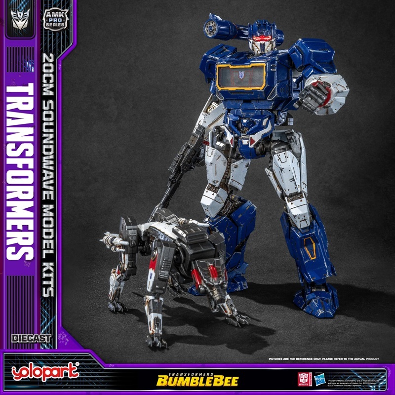 Yolopark TRANSFORMERS Bumblebee Movie AMK PRO Series 20cm Soundwave with Ravage Model Kit