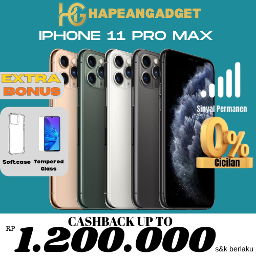iPhonee 11 | 11 Pro Max / IP 11 | 11 Pro Max 256GB 128GB 64GB | Second Original Fullset Garansi Resm