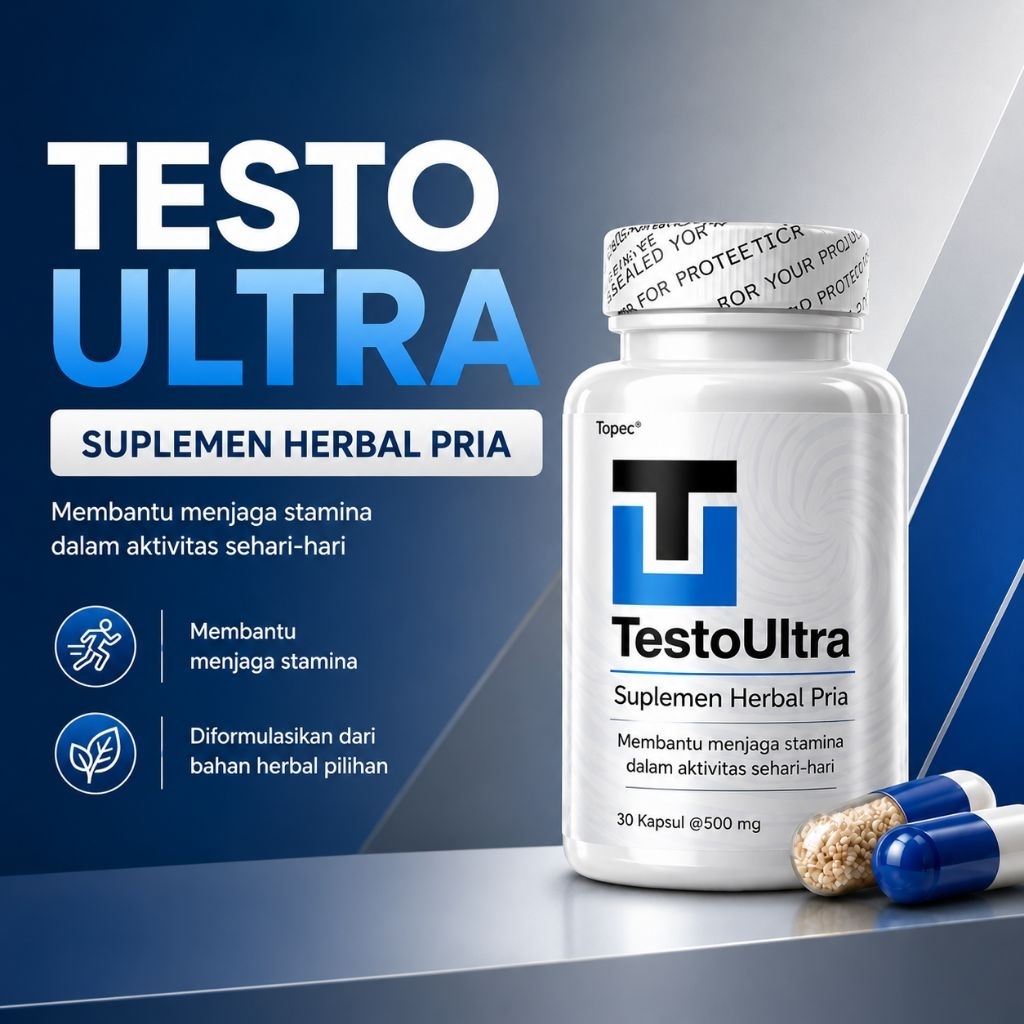TESTO ULTRA Suplemen Herbal Alami Pria Solusi Stamina Untuk Aktivitas & Energi Pria