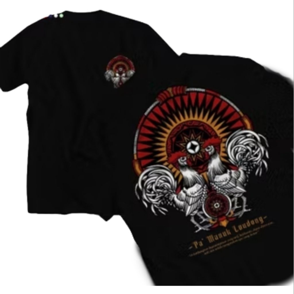 Kaos Unisex-Nyaman Pa manuk londong/Toraja-Kaos pria Mirah Lengan pendek