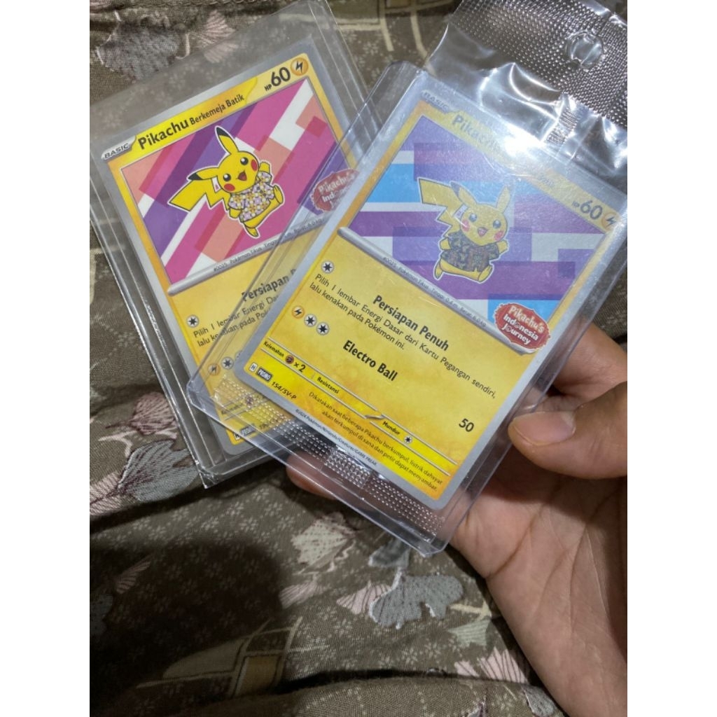 Kartu Pokemon Pikachu batik seald