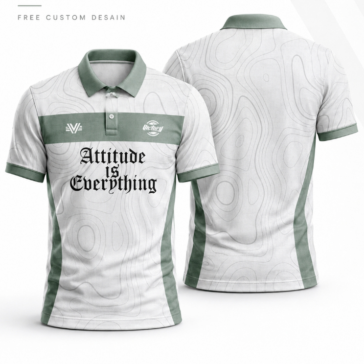 JERSEY KAOS SIMPEL CUSTOM POLO KERAH KANCING V-NECK, KAOS SATUAN, BAHAN FULLPRINT VW188