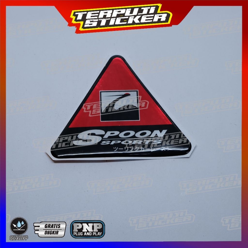 emblem timbul honda spoon sport/emblem spoon honda/emblem warning honda spoon