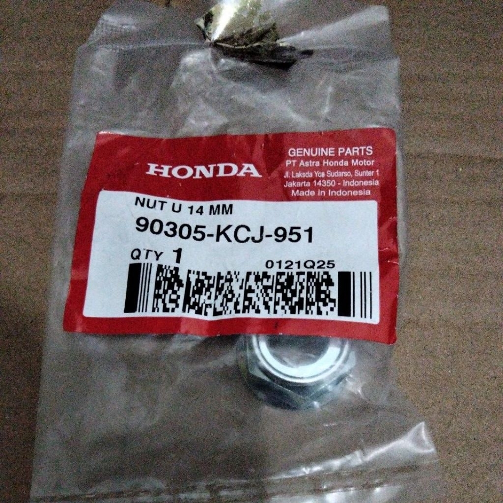 90305KCJ951 – NUT U 14 MM, MUR SWING ARM, MUR AS RODA BELAKANG CB VERZA, CB 150R NEW, CBX, CBR 150 N
