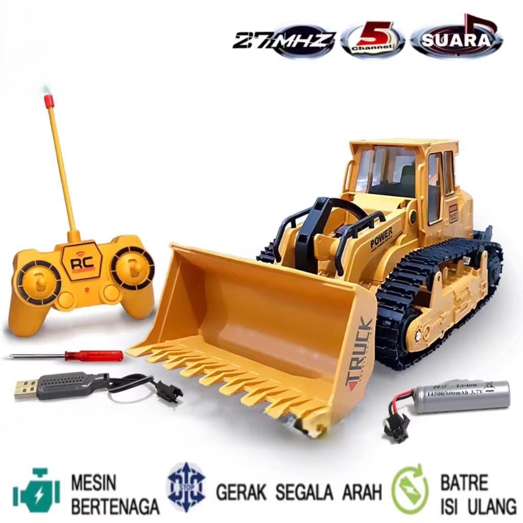 Mbl67 Mainan Bulldozer Remote Control Bulldozer RC Mainan Mobil Konstruksi 6CH Dilengkapi Dengan Sua