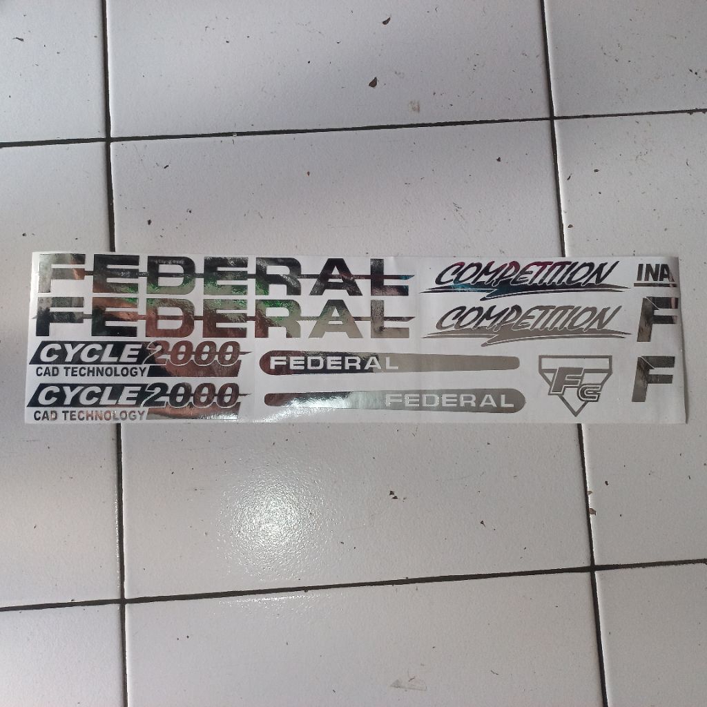 Sticker cutting sepeda FEDERAL COMPETITION FEDERAL ALOY