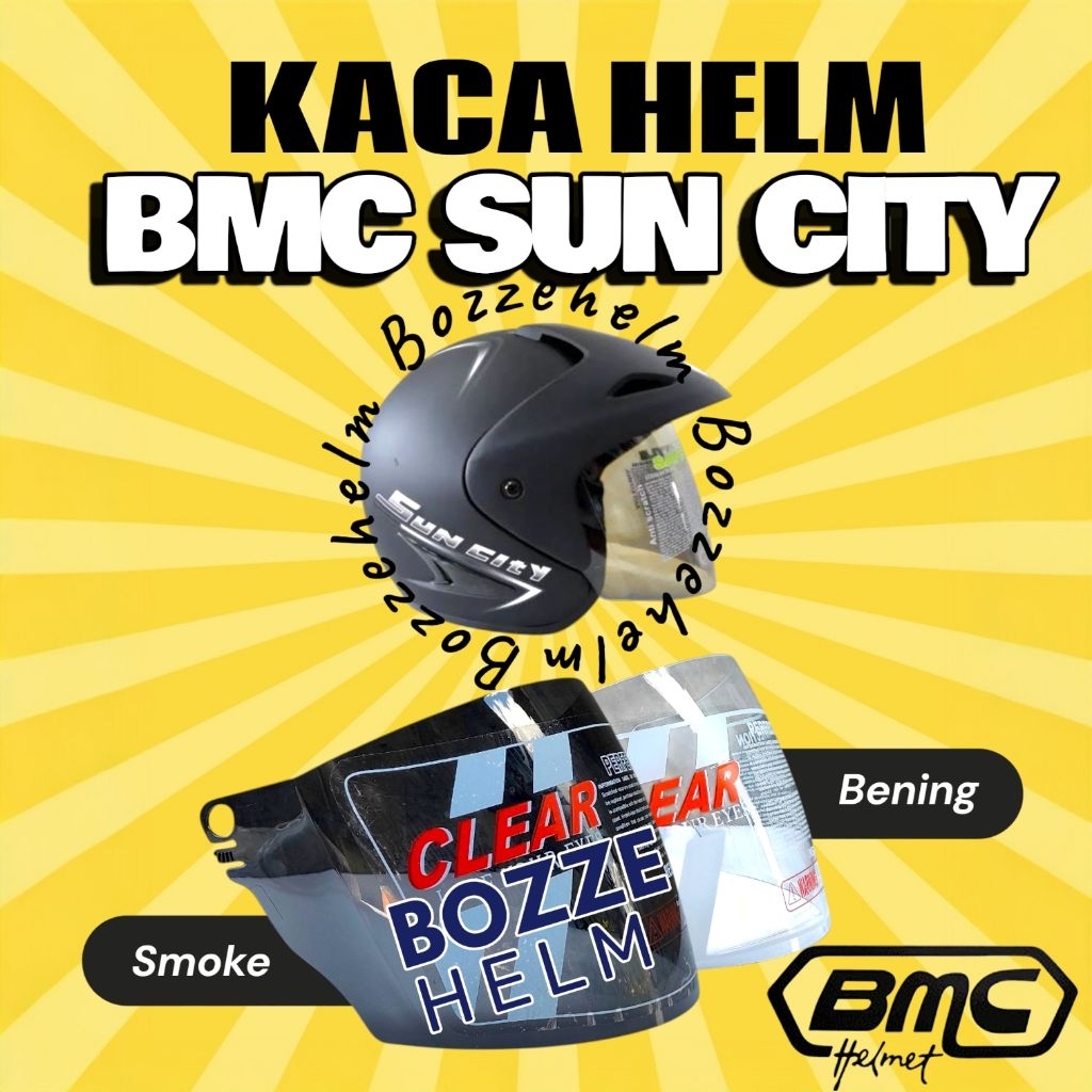 BOZZEHELM Kaca Helm BMC SUN CITY Visor Helm BMC SUN CITY