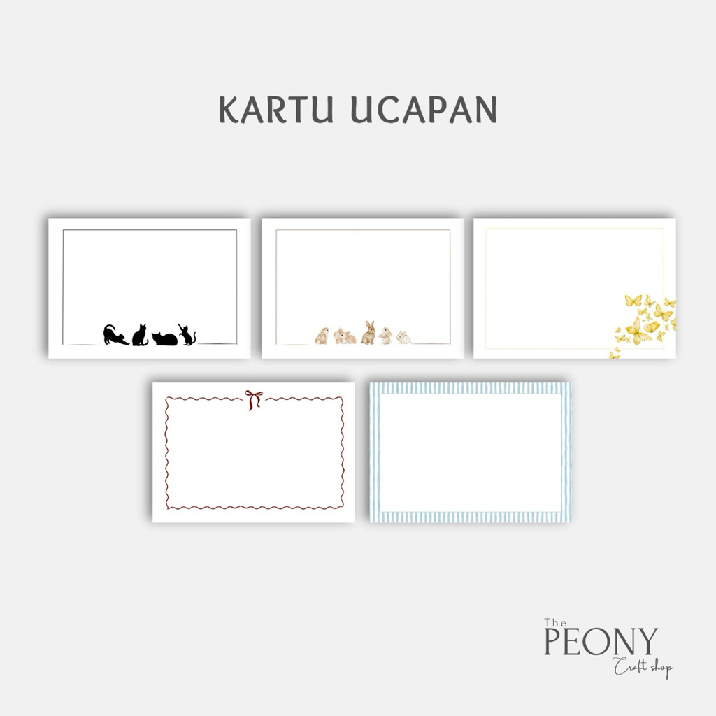 Kartu Ucapan Kosong - Blank Greeting Card - Custom Greeting Card - Kartu Ucapan Custom