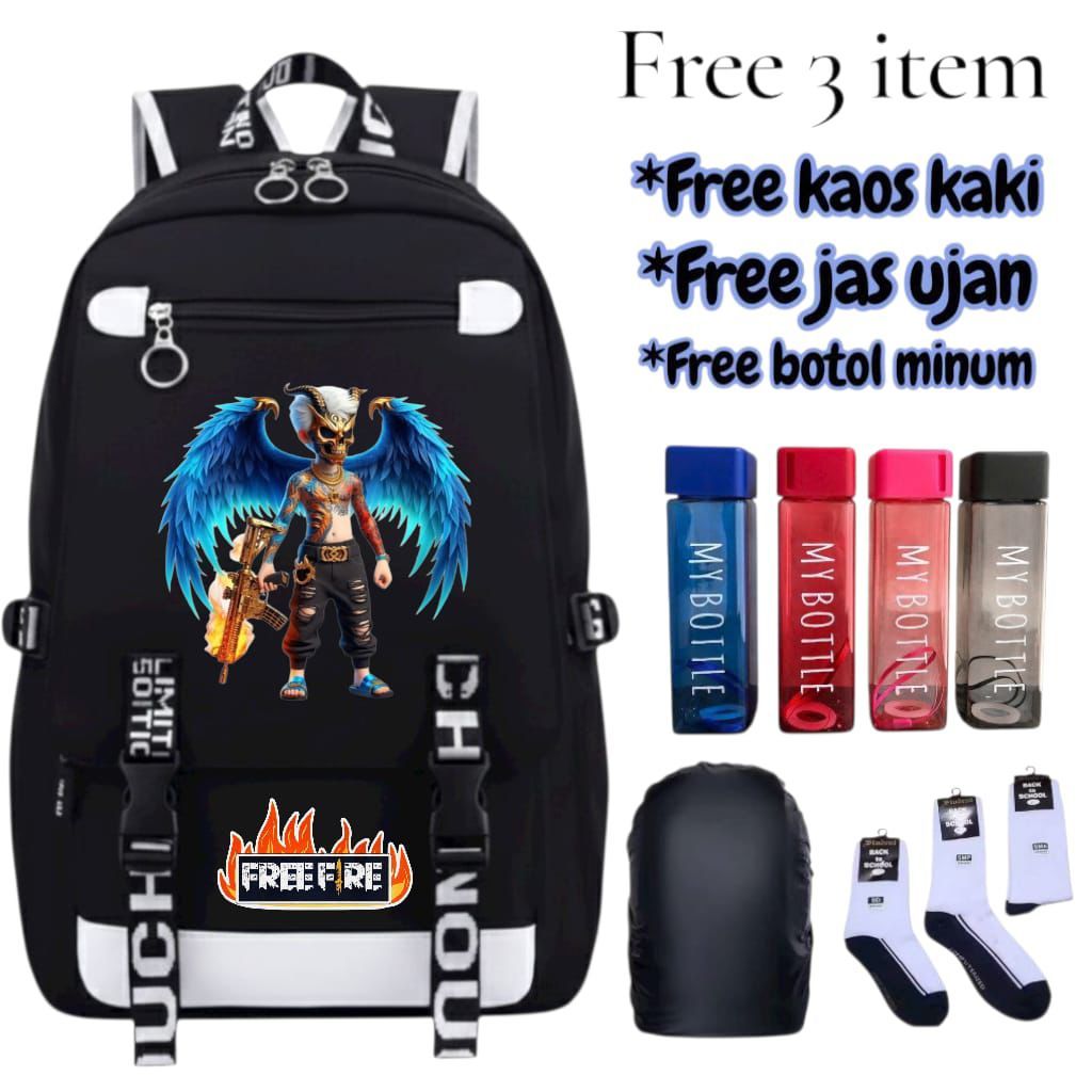 tas anak motif free fire keren -tas ransel anak free fire -tas sekolah anak ff-tas anak laki laki FF