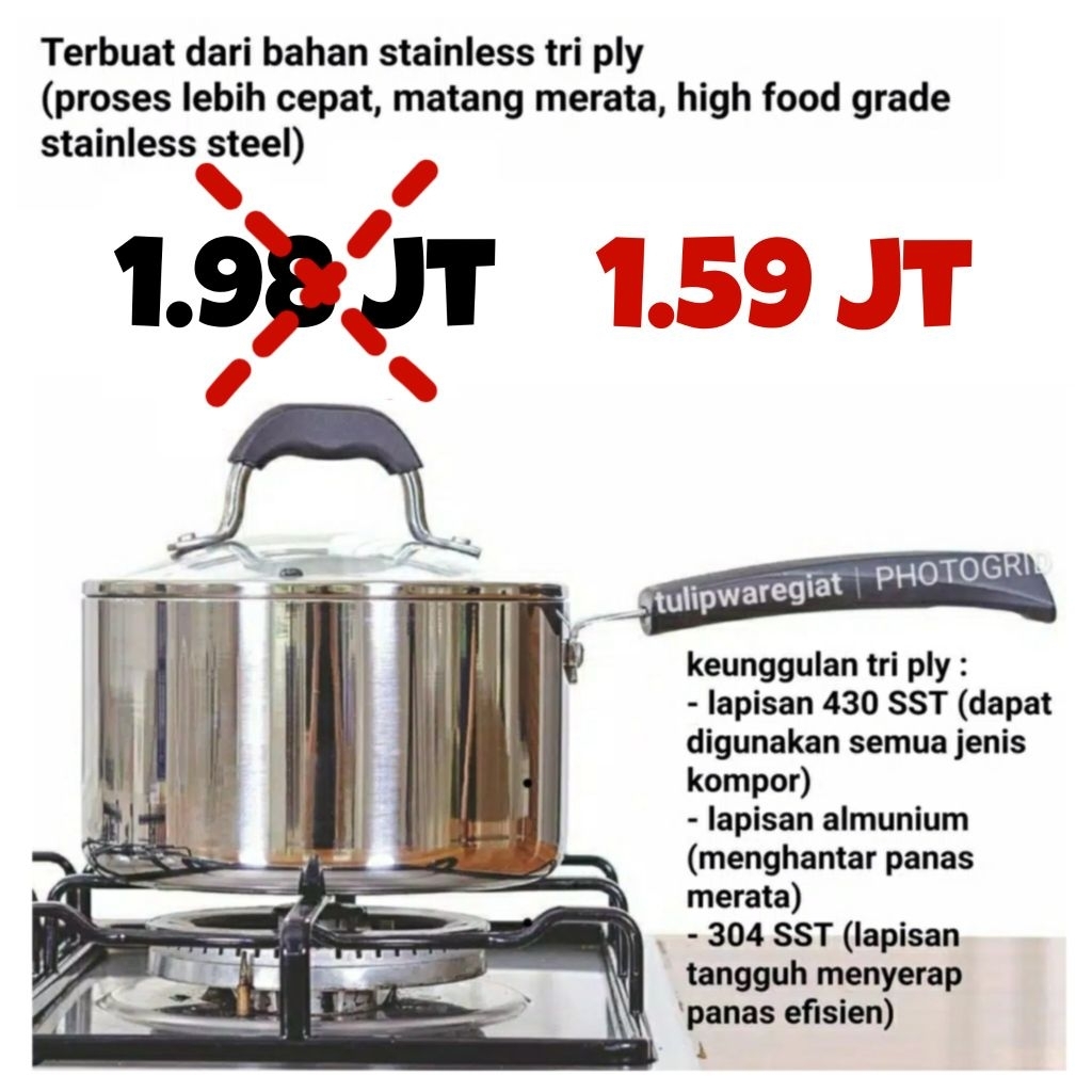 Twin Tulipware SAUCE PAN 18 cm Tulipware Kita