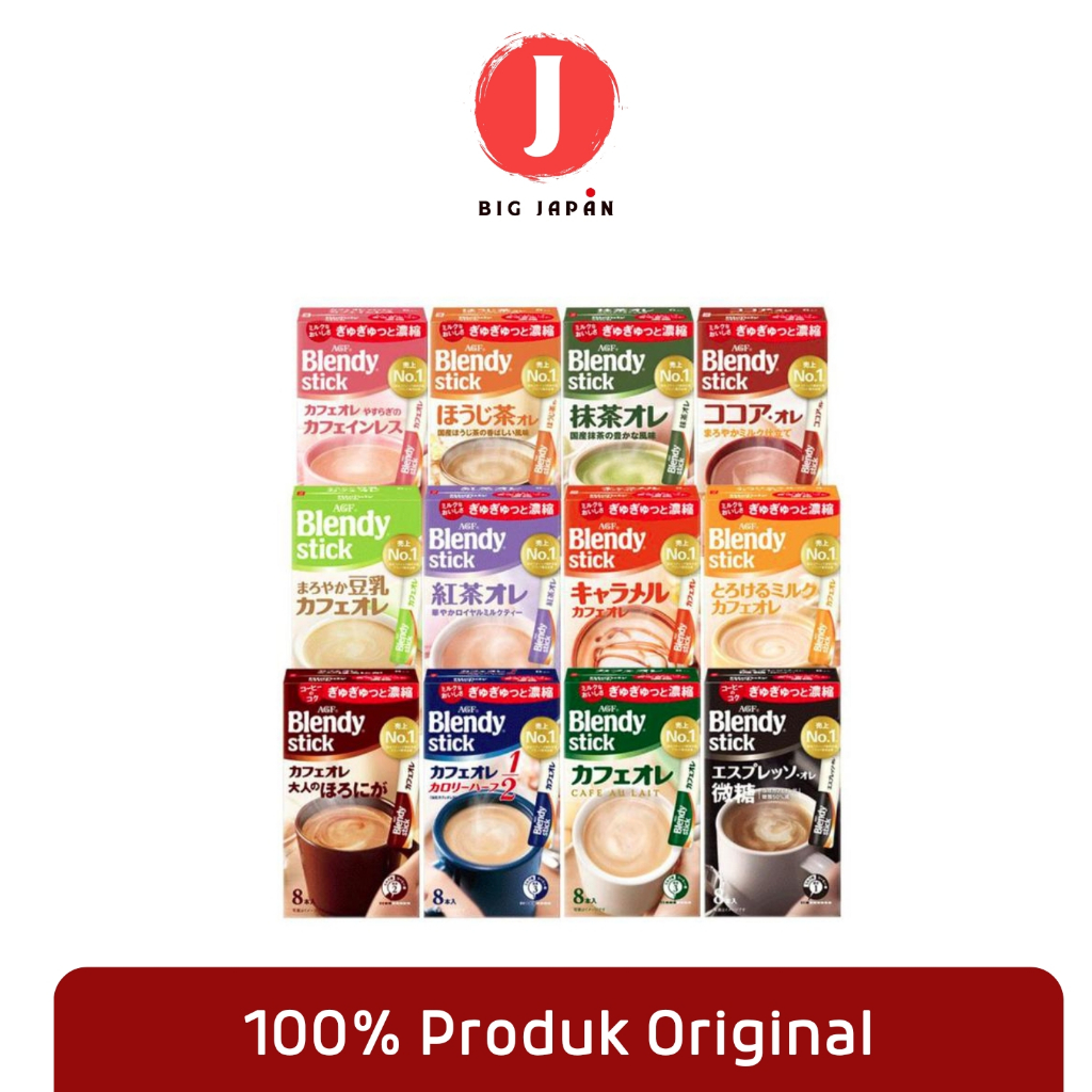 BLENDY Stick Kopi,Teh, Susu 1 Sachet Instan - Jepang