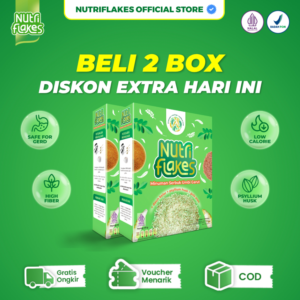Sereal Nutriflakes Asam Lambung Paket 2 Box
