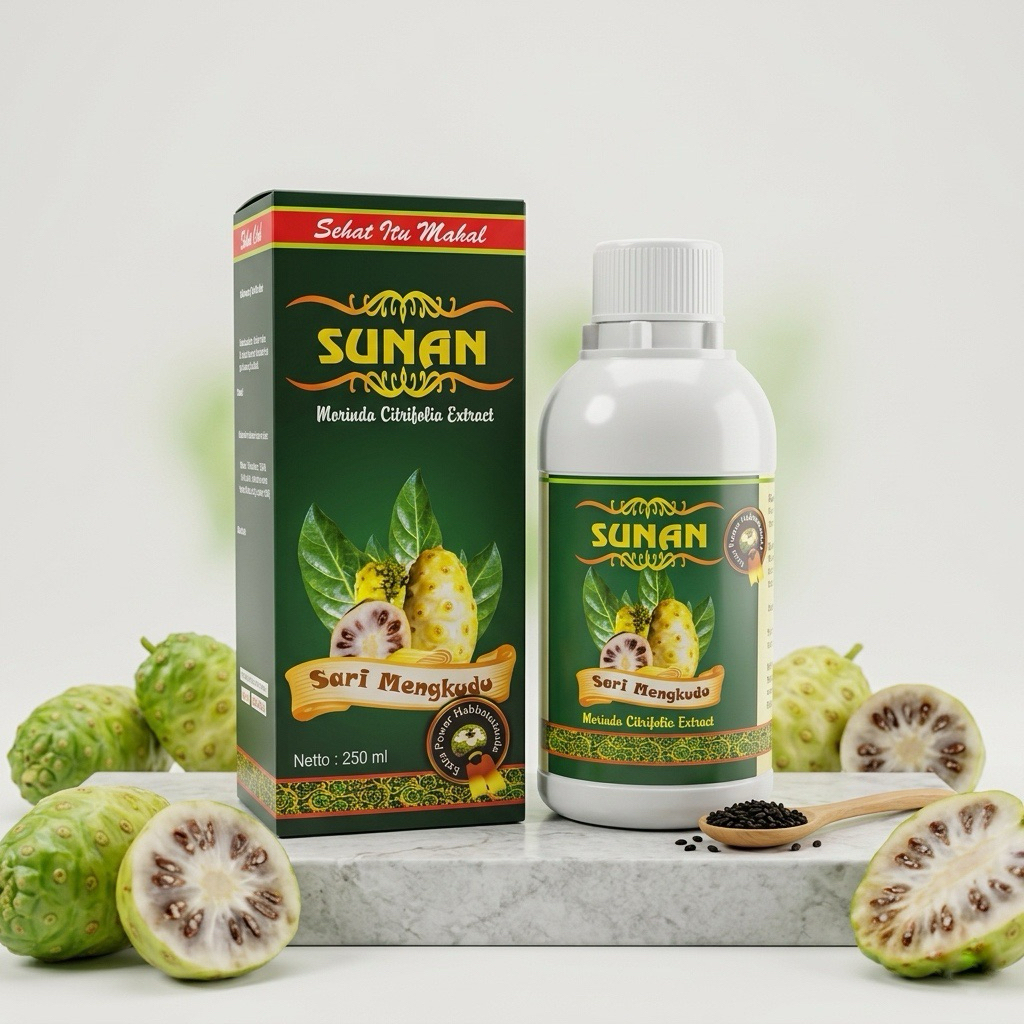 Sari Mengkudu Sunan 250ml - Ekstrak Morinda Citrifolia Murni Herbal