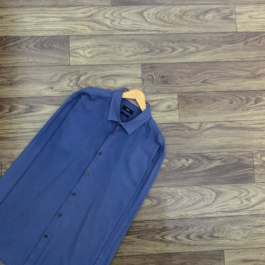 Kemeja HUGO BOSS Branded Retro Long Sleeve