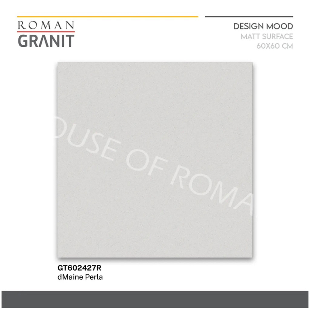 Roman Granit 60x60 dMaine Perla GT602427R/dMaine Perla Roman/Granit Lantai Kamar Mandi 60x60