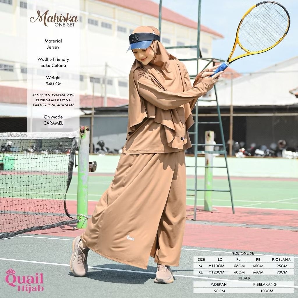 HITAM Set Baju Rok Celana Jilbab Olahraga Sporty Training Wanita Muslimah Syari Khimar non Pet