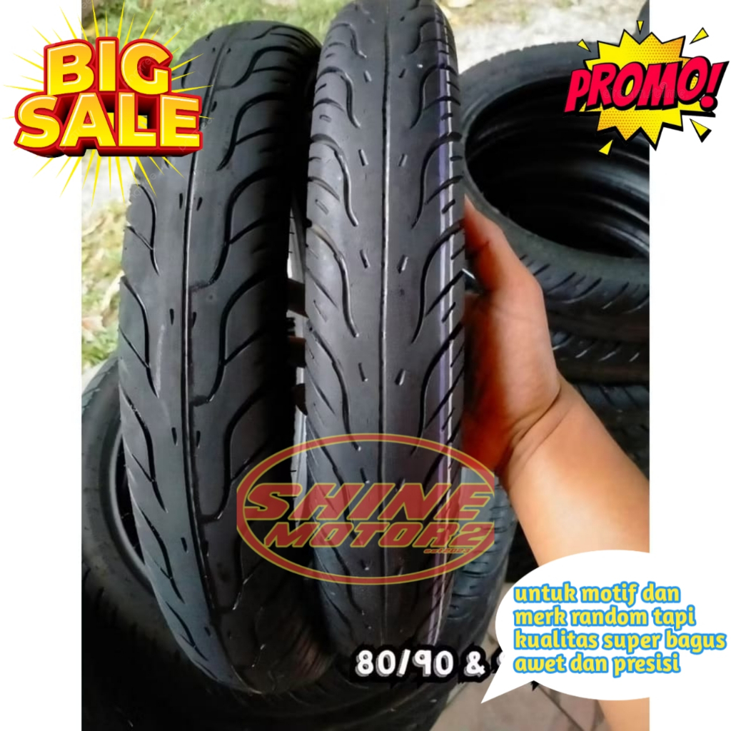 Ban Motor Tubeless Federal 80/90 90/90 Ring 14 - Sepasang, Ban Bekas Original, Cocok untuk Motor Mat