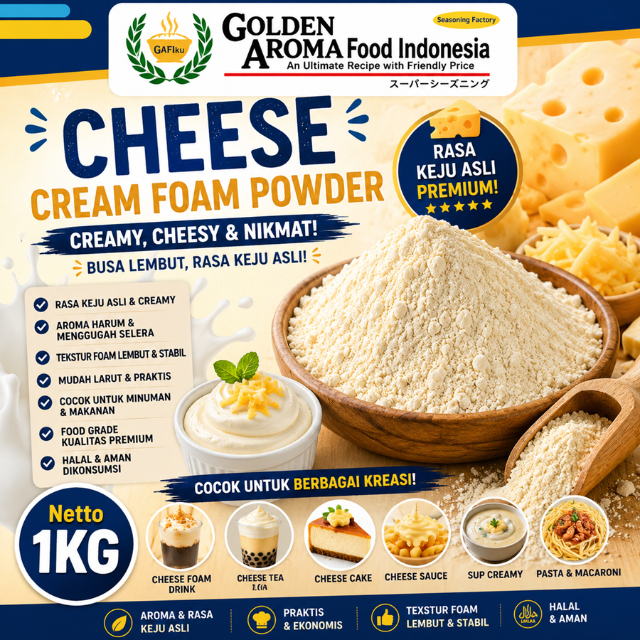 Cheese Cream Foam Powder 1 Kg Bubuk Cheese Cream Foam 1kg Cheese Cream Murah Cheese Cream Keju 1kg