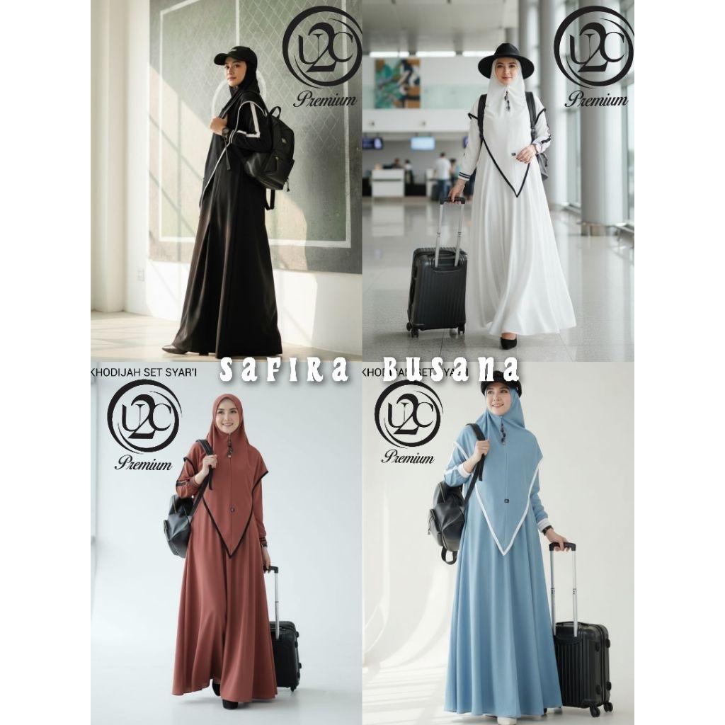 gamis khodijah gamis umroh hitam putih by U2C