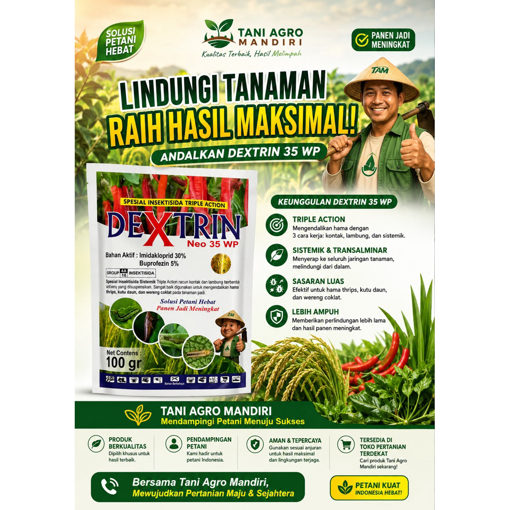 INSEKTISIDA TRIPLE ACTION DEXTRIN 100GR