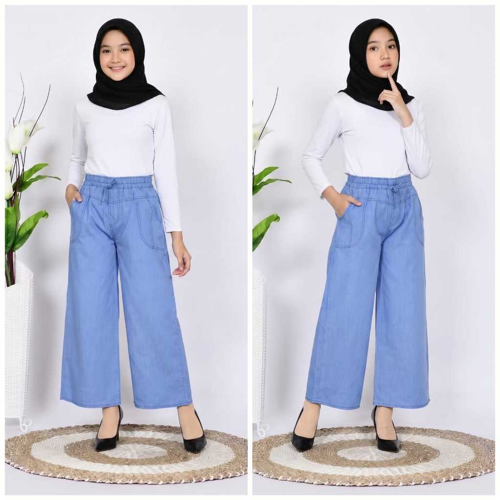 Celana Kulot Jeans Anak Perempuan 4_16 Tahun / Jeans Anak Perempuan / Kulot Jeans Anak Perempuan / C