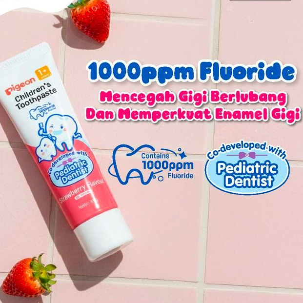 Pigeon Toothpaste Strawberry / Pasta Gigi Anak Aroma Strawberry
