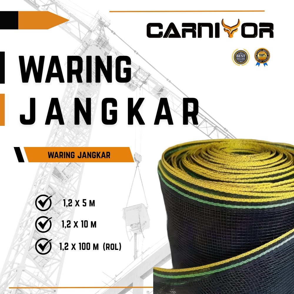 WARING JANGKAR  CARNIVOR 1.2M / PARANET JARING 70% TEDUH TANAMAN ANTI PANAS / JARING PARANET HITAM P