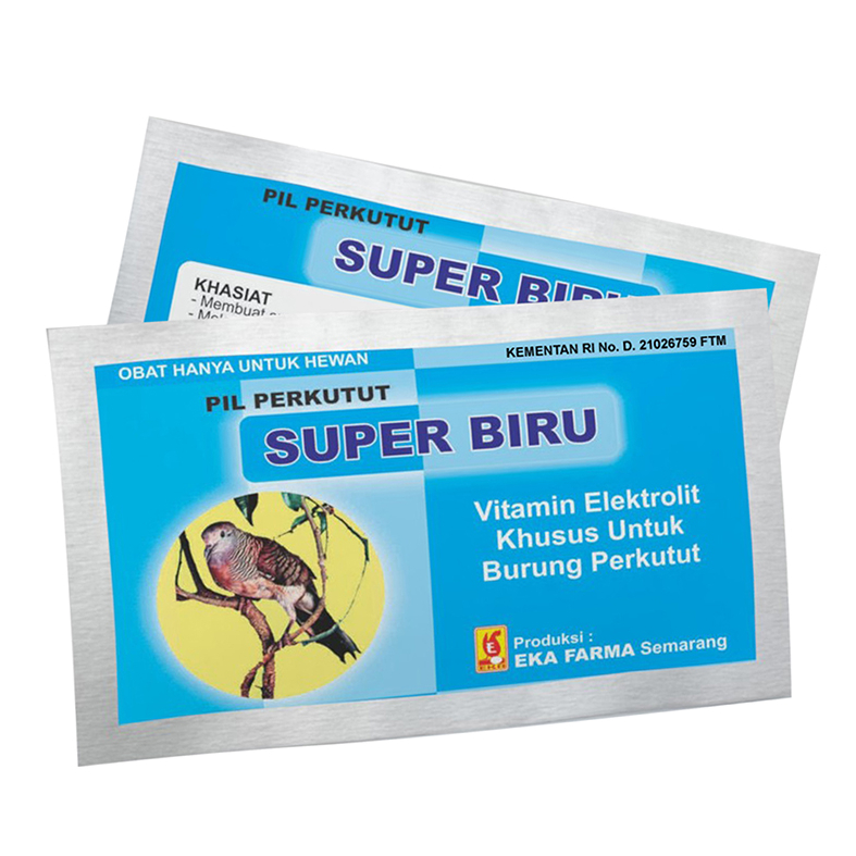 Super Biru Perkutut Vitamin Obat Stress Isi 12 Kapsul - Eka Farma
