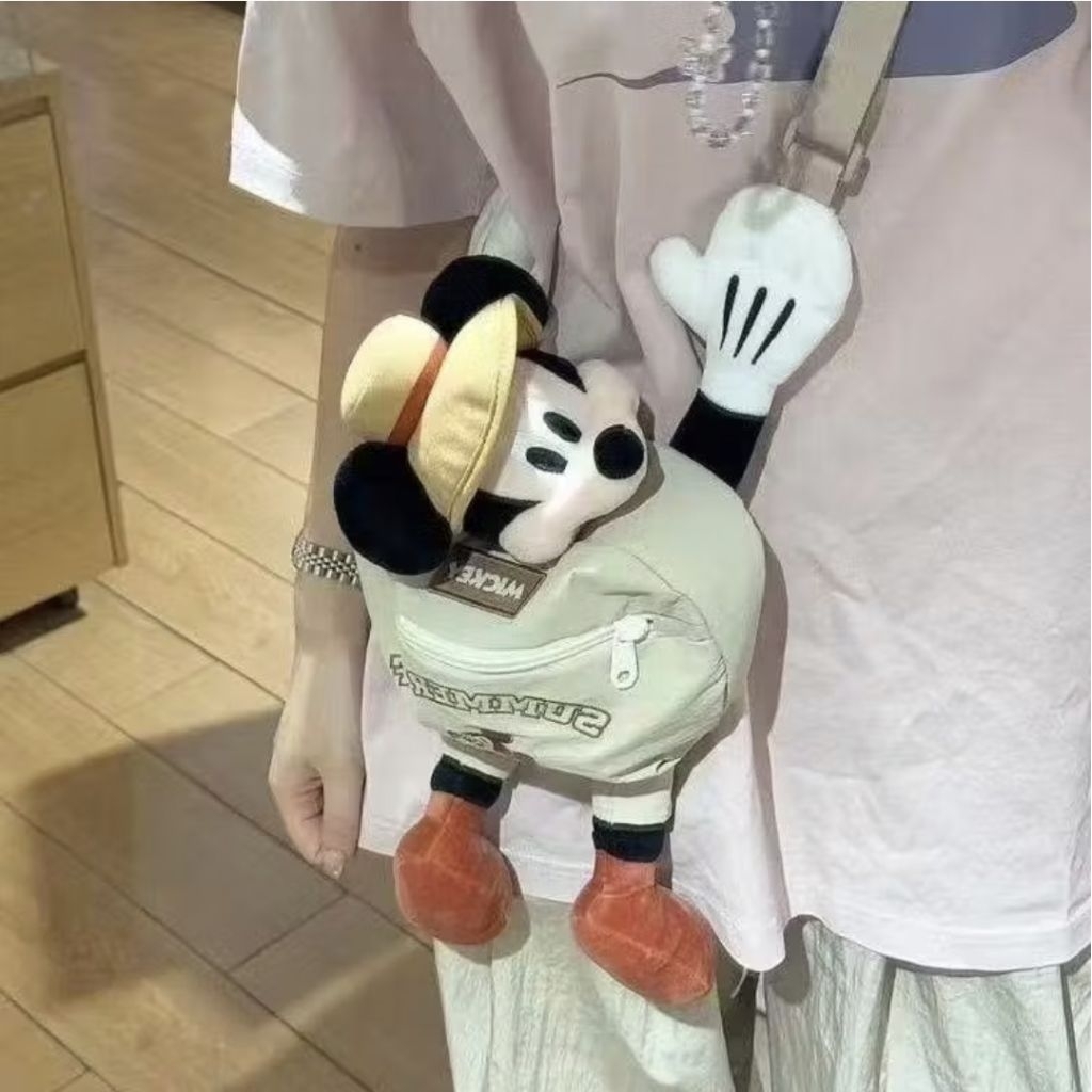 Y2 Morgan Crossbody Bag Doll Mickey Mouse/ Tas Selempang Boneka Mickey Mouse Bulu Lucu/ Tas Boneka M