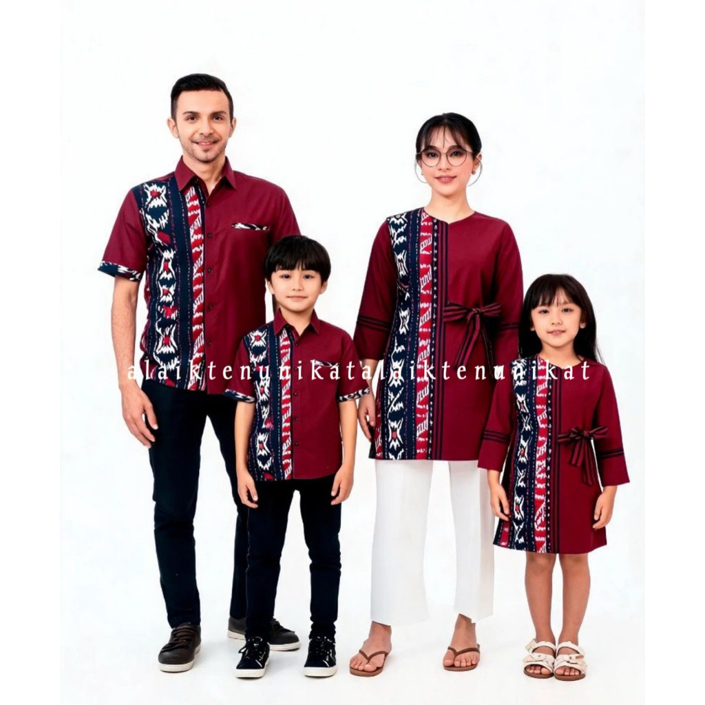 Baju Tenun Sukma 02- Couple Tenun Sukma - Tunik tenun - Kemeja tenun ( Sarimbit Tenun Keluarga)