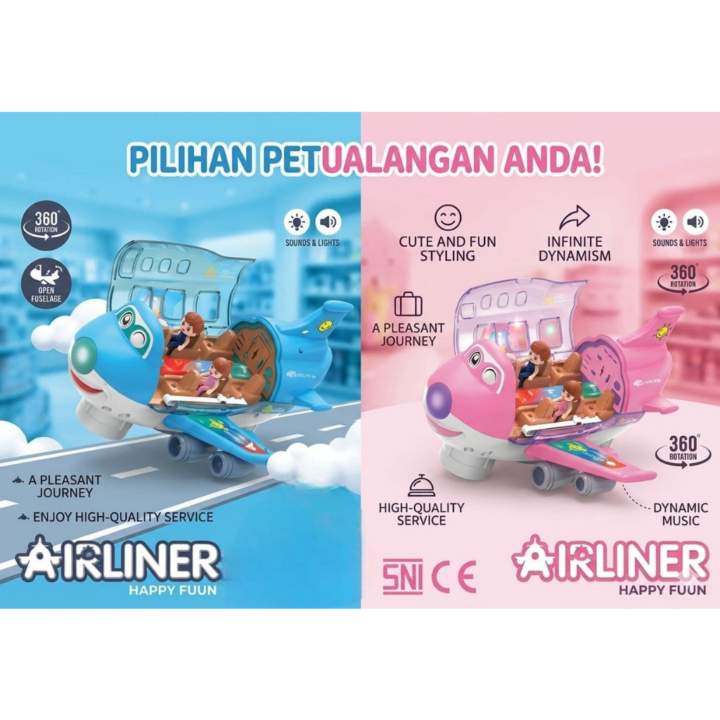 Planet Toyz - Mainan Anak Airliner Universal Pesawat Baterai