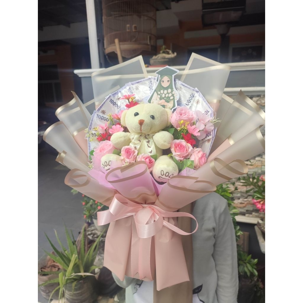 Buket Wisuda Buket Ulangtahun Buket Boneka, bunga dan money