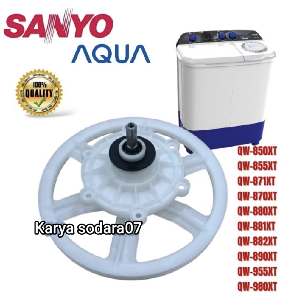 GEARBOX MESIN CUCI SANYO AQUA 2 TABUNG QW-850XT ,  QW-855XT , QW-871XT , QW-870XT , QW-880XT , QW-88